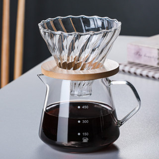手衝咖啡壺套裝玻璃咖啡過濾杯分享壺沖泡壺咖啡器具