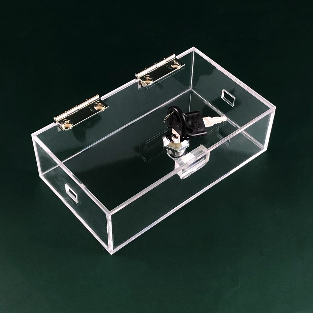 【實用收納】亞克力手機盒帶鎖學生自律箱透明盒鎖滑鼠ipad平板存放盒可充電