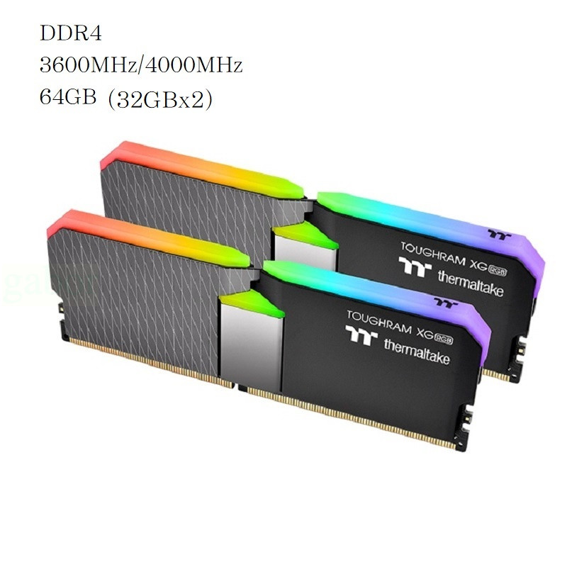 米特3C–曜越 鋼影 TOUGHRAM XG RGB 記憶體 DDR4 3600MHz/4000MHz(32GBx2)黑