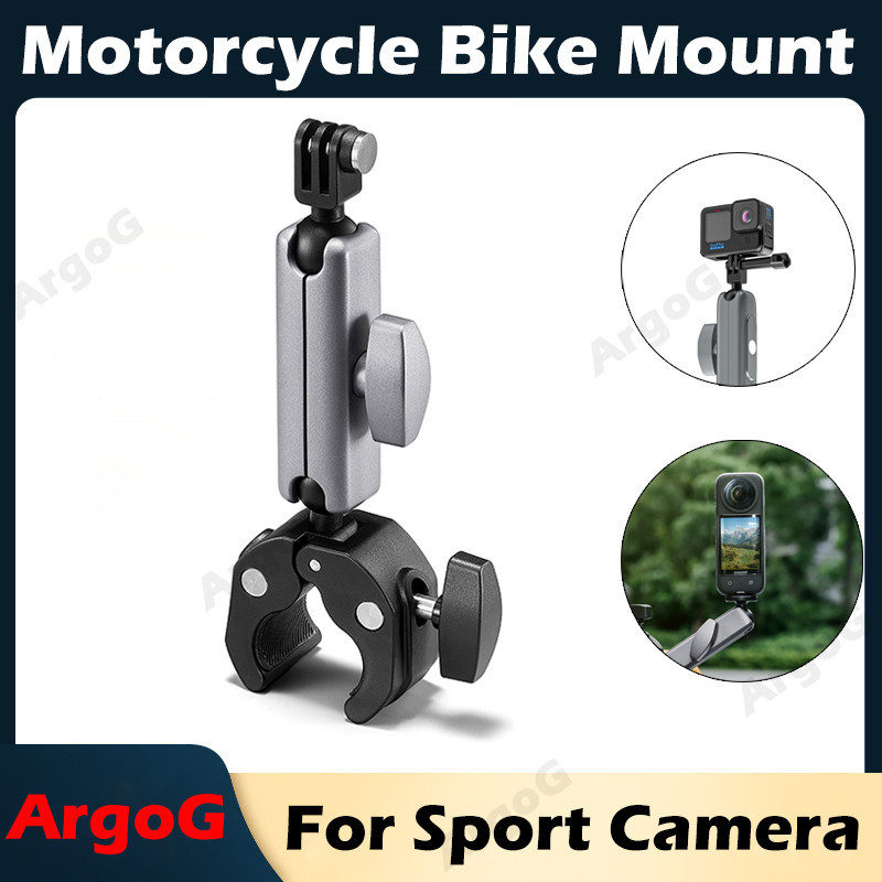 Argog 適用於 GoPro Insta360 自行車夾安裝適配器的摩托車自行車支架,帶靈活 360° 與大多數運動相