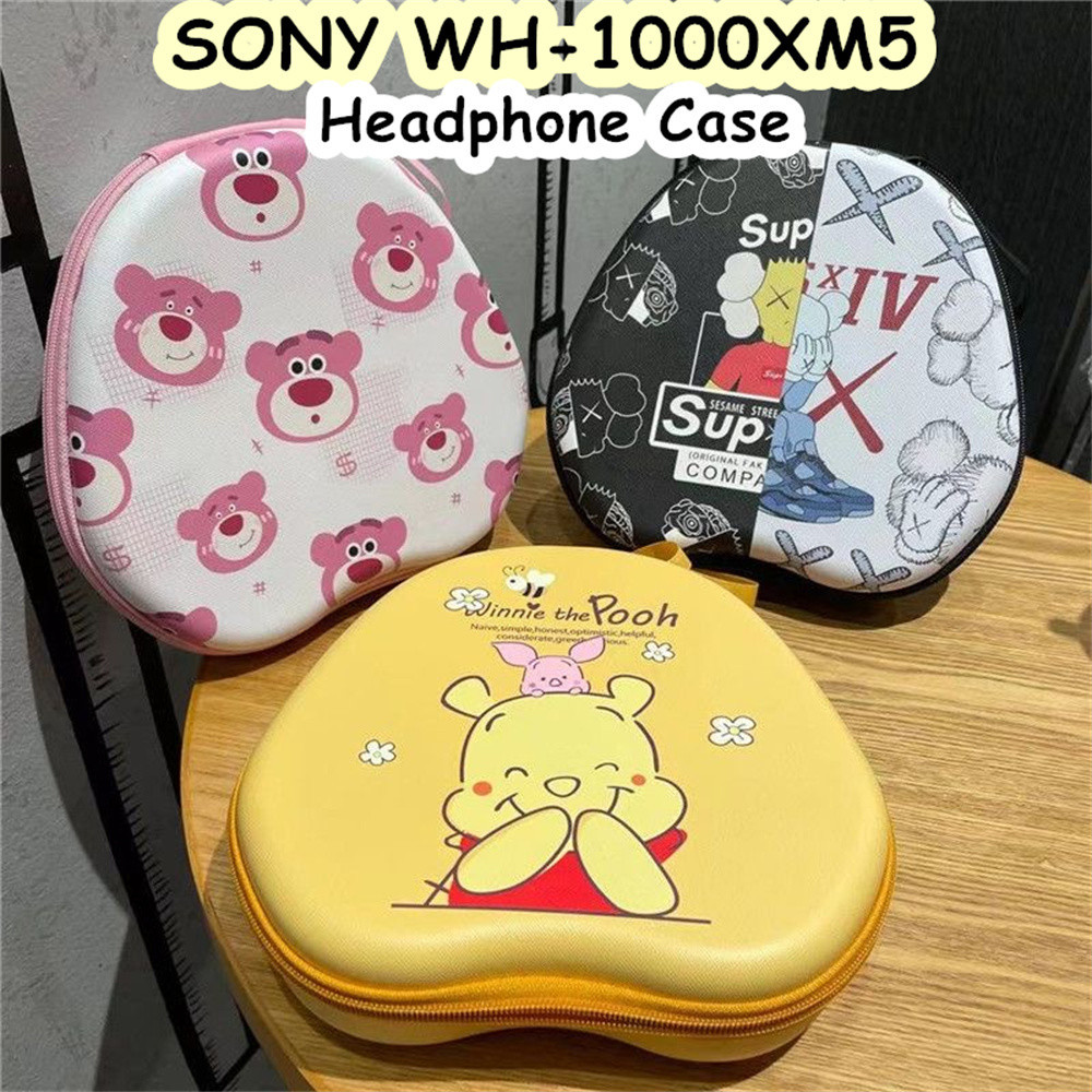 索尼 【快速發貨】適用於 Sony WH-1000XM5 耳機套超酷卡通耳機耳墊收納包外殼盒