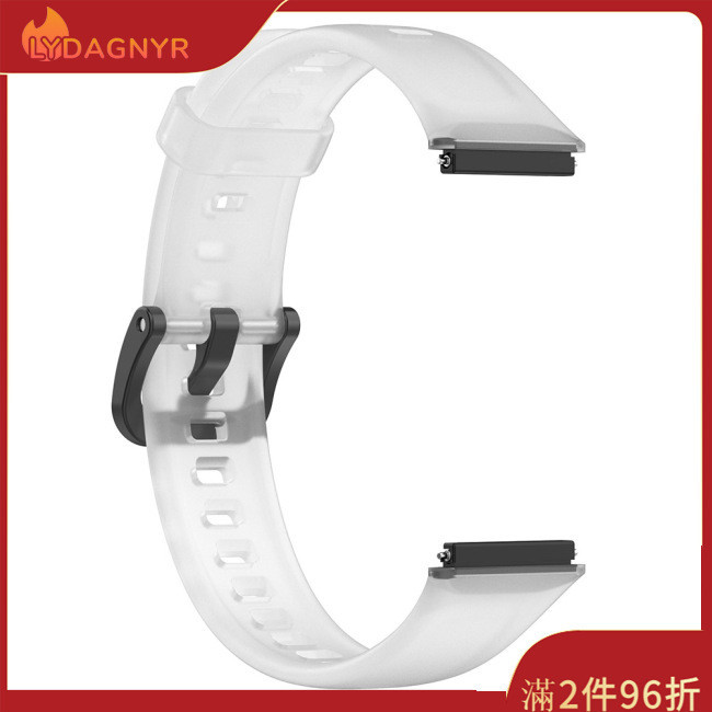 Dagnyr 透明錶帶夏季果凍錶帶運動手鍊透明替換帶兼容華為 Band7