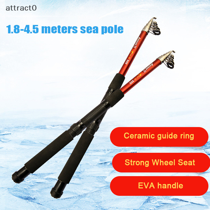 Attact 玻璃纖維釣魚竿海竿超硬海釣竿 Casg釣竿廉價釣竿 1.5米-4.5米外貿 TW