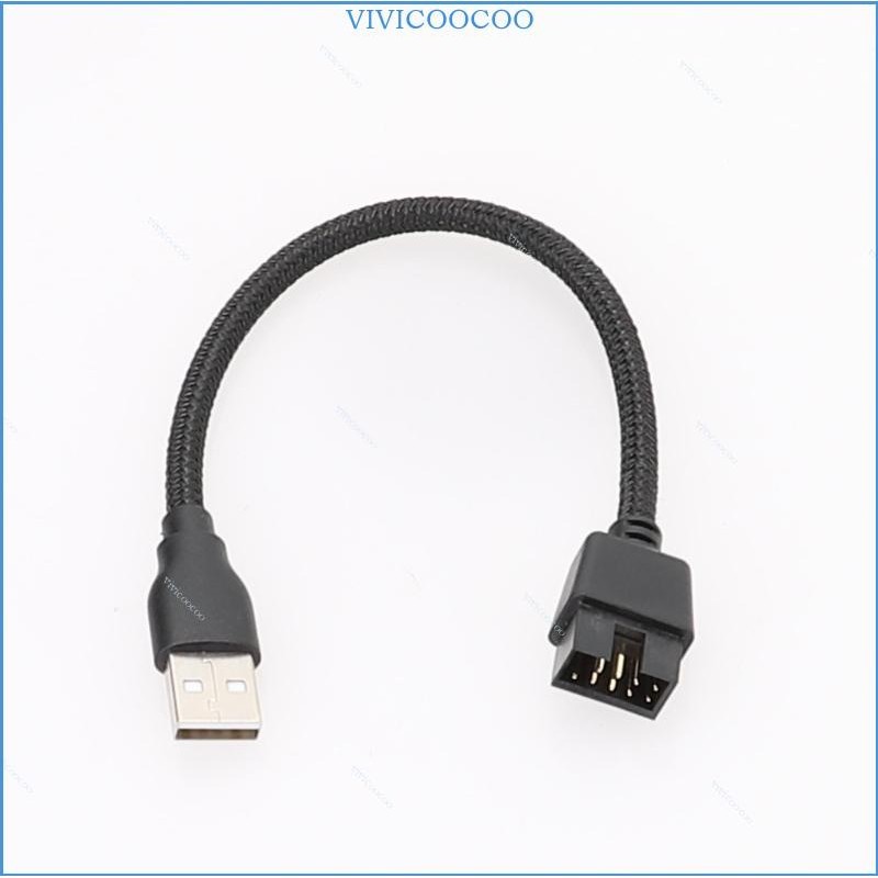 Vivi 20cm 9Pin 公頭轉外置 USB A 公頭 PC 主板內部數據延長線