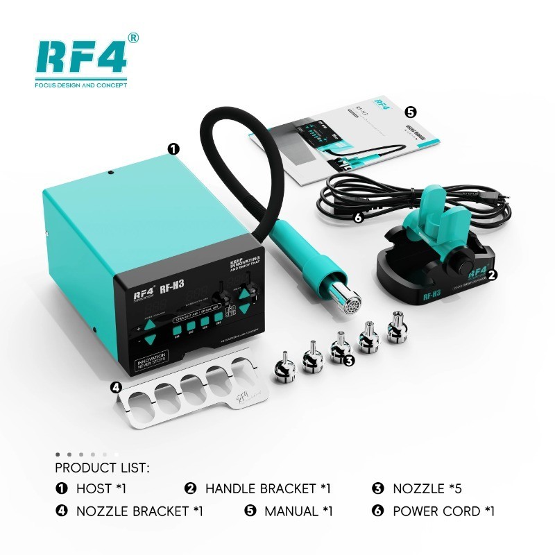 Rf4 RF-H3 熱風槍焊台帶數顯面板手機高效PCB拆焊維修工具