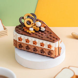 積木蛋糕拼裝玩具吐司冰淇淋巧克力瑞士捲仿真小甜點桌面擺件佳奇