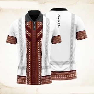 新款菲律賓民族/部落現代巴朗 Polo 衫創意設計翻蓋領 T 恤時尚休閒 3D 打印中性運動短袖