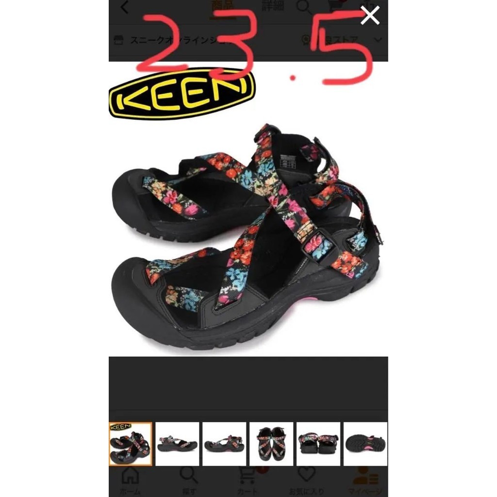 近全新 KEEN 涼鞋 zerraport 女用 花朵圖案 日本直送 二手