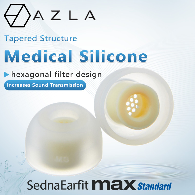 Azla Max 標準耳塞適用於 ie900/800s Sennheiser 耳機耳塞,帶過濾器入耳式矽膠耳塞,適用於