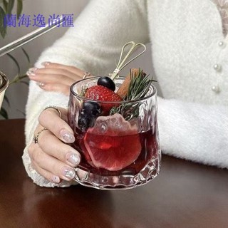 熱賣 玻璃罐 玻璃杯 收納罐網紅爆款ins轉轉盃調酒專用不倒翁酒盃威士忌酒盃傢庭小眾咖啡盃