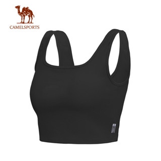 CAMEL SPORTS駱駝 瑜伽服 女汗衫透氣速乾內衣健身外穿運動後背打底衫