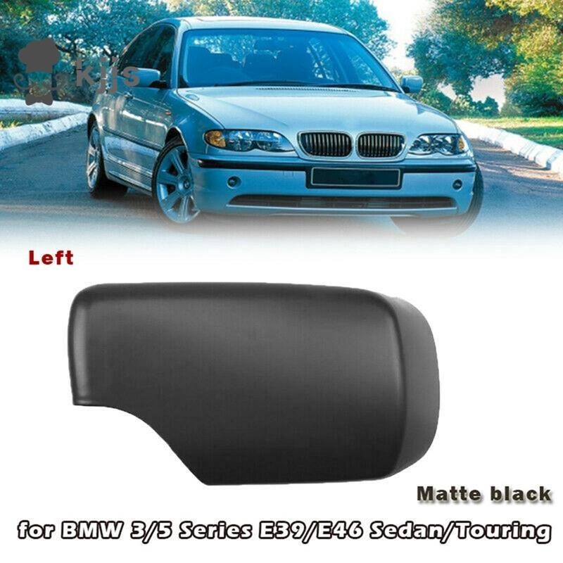 左側啞光黑色側後視鏡蓋帽適用於 -BMW E46 3 系列 1998-2005 51168238375