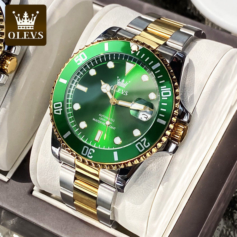 腕錶手錶夜光防水力士綠水鬼機械錶男士手錶男表