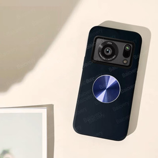 夏普 Aquos R6 SH-51B SH-M22 外殼帶柔性磁性手指手機座軟黑色啞光 TPU 矽膠防震套