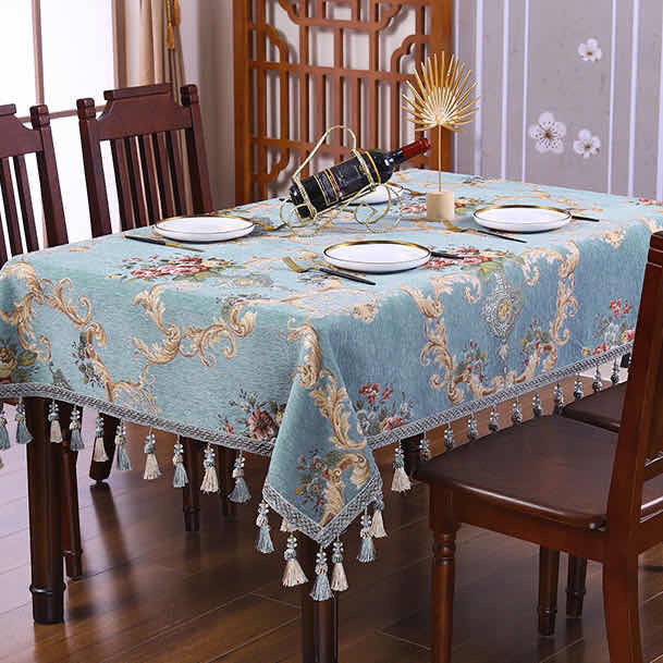 高檔桌布布藝長方形客廳家用檯布餐桌布茶几布方桌正方形大