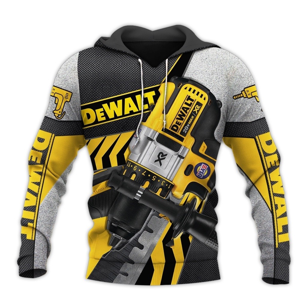 漂亮的手動工具 3D 全身印花衣服 DA598 Dewalt 3D 連帽衫 衛衣