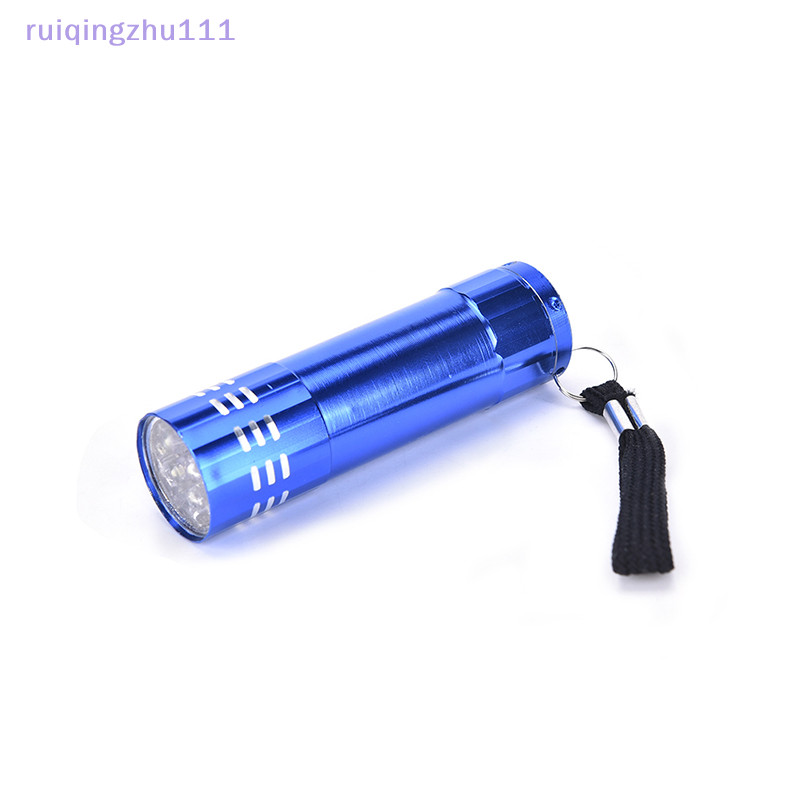 [ruiqingzhu] Mini UV 紫外線 9 LED 手電筒黑光燈檢查燈手電筒 [TW]