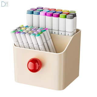 【現貨】創意筆筒 可愛奶油風 學生書桌文具整理 紅色球水彩畫馬克筆收納盒Dhome