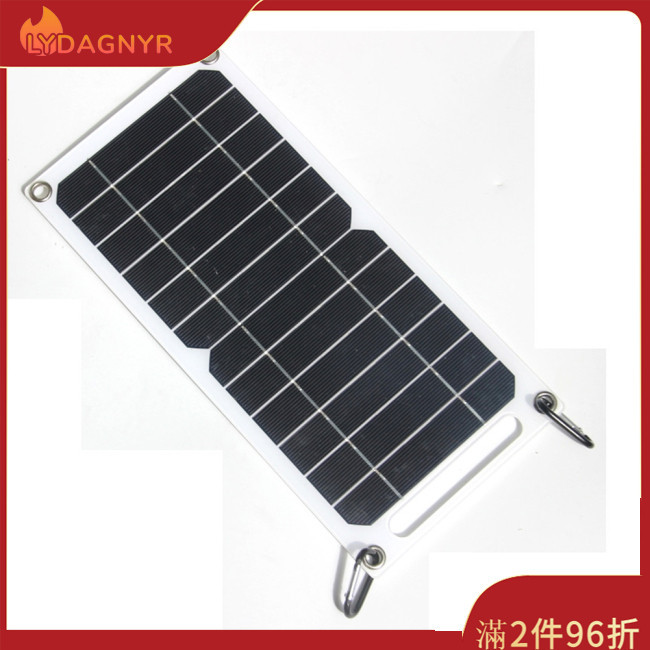 Dagnyr Usb 太陽能電池板 6w 5v 戶外柔性面板便攜式登山露營旅行太陽能充電器發電機移動電源