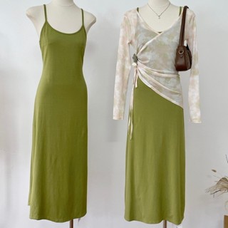 乘法 套裝 翠國風新中式網紗花緊身吊帶洋裝兩件套 WW