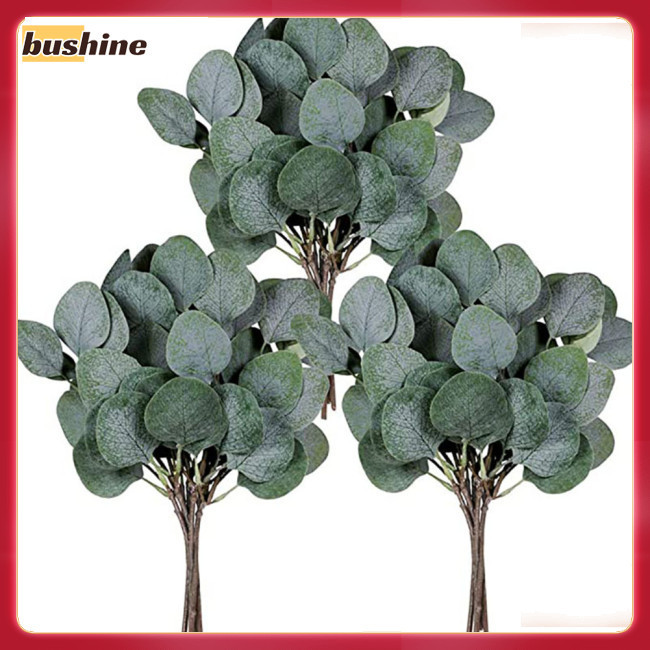 Bushine 模擬桉樹葉人造綠化節日蔬菜 DIY 聖誕裝飾