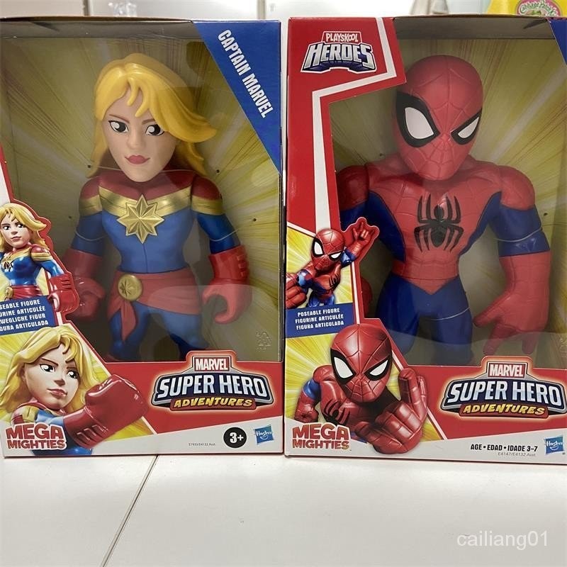 孩之寶Playskool漫威超級英雄男女版蜘蛛俠模型關節可動兒童玩具