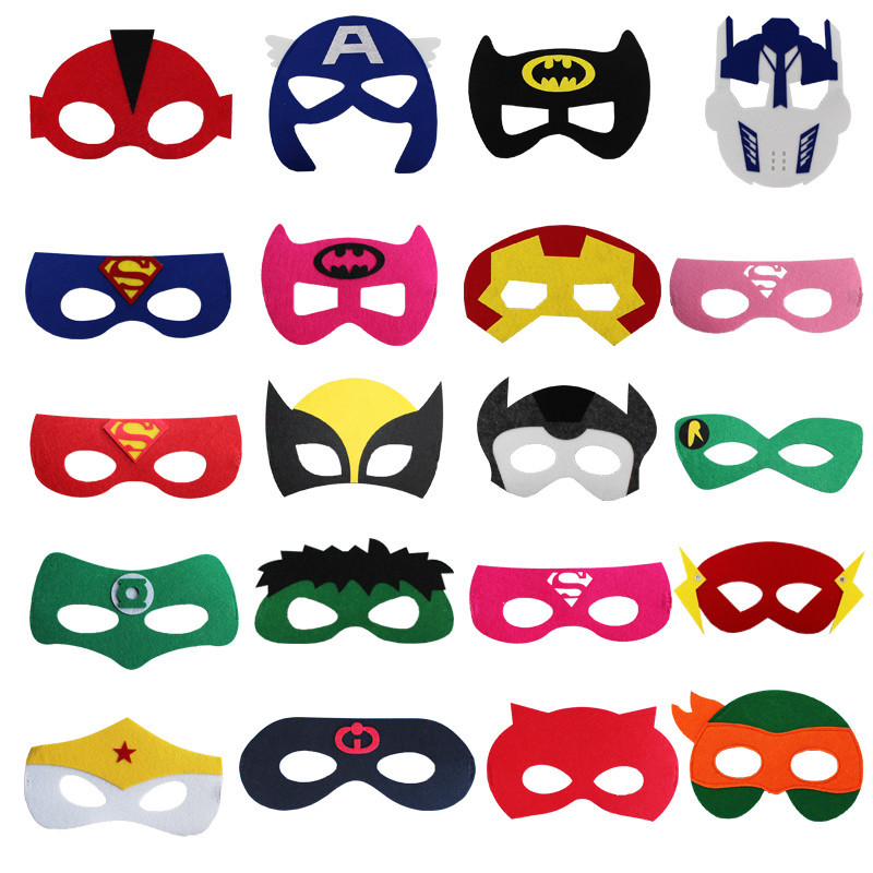 現貨【面具】兒童漫威英雄面具成人蜘蛛俠 蝙蝠俠 超人 奧特美國隊長 鋼鐵俠 曼眼罩