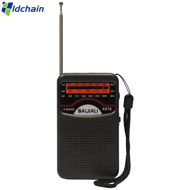 新的! Kk78 AM FM SW 收音機電池供電便攜式最持久袖珍收音機,帶伸縮天線收音機播放器 3