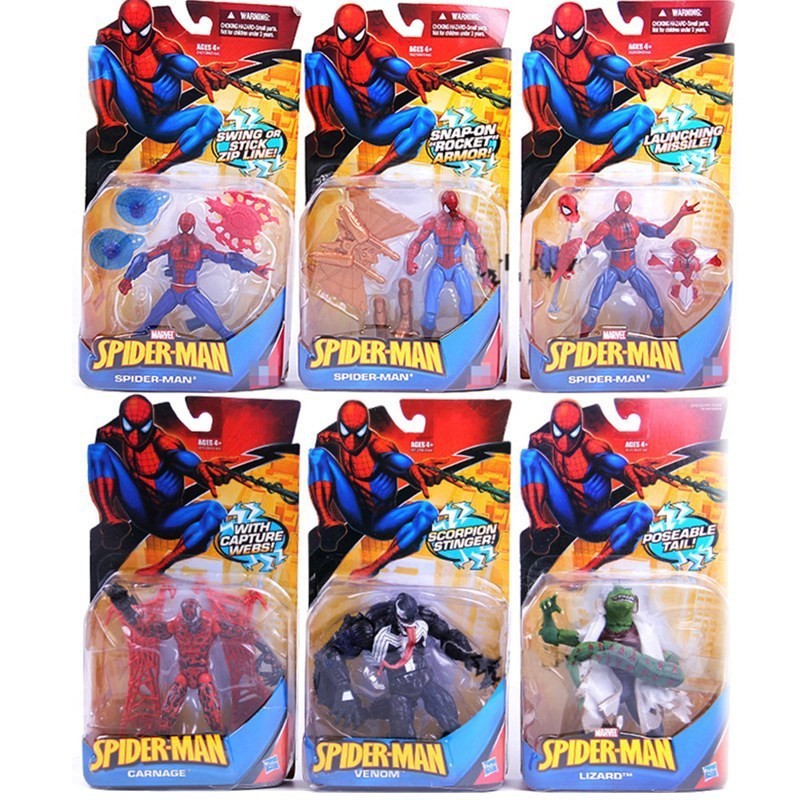 蜘蛛俠玩具復仇者聯盟毒液模型蜥蜴人關節可動人偶擺件禮物 NJNE