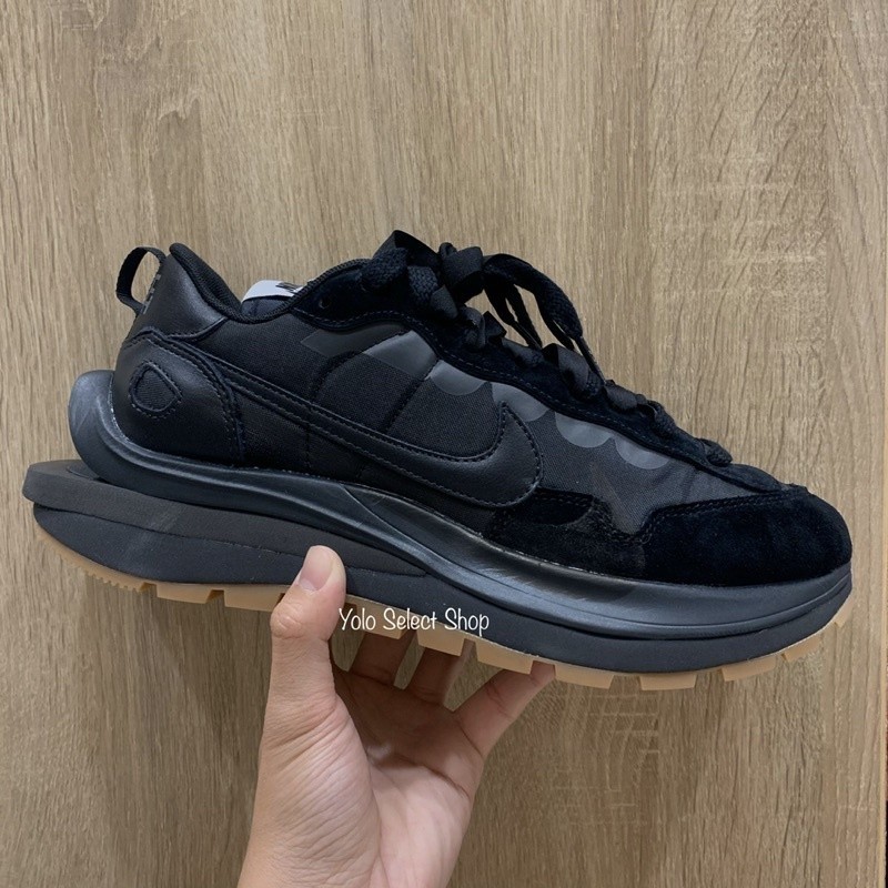 全新 Sacai x Nike Vaporwaffle 全黑 黑魂 焦糖底 男女段 DD1875-001