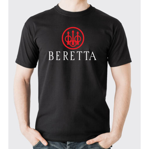 Beretta Firearms Gun Logo 黑色 T 恤棉
