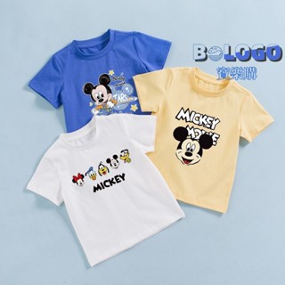 Mickey米奇男童T恤純棉圓領韓版夏季短袖1-6歲童裝夏裝兒童兒童老鼠卡通童裝