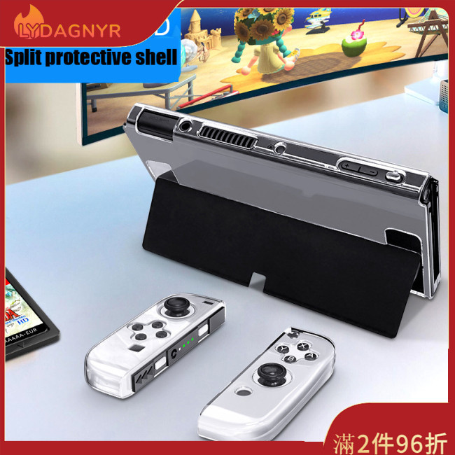 任天堂 Dagnyr 保護殼外殼透明保護套兼容 Nintendo Switch Oled 主機遊戲配件