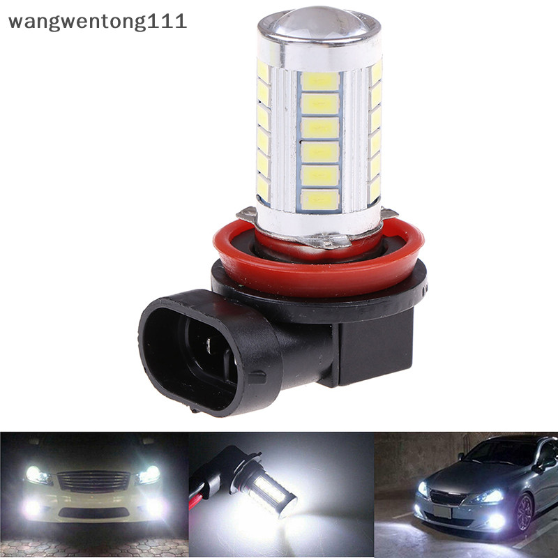 &lt; Wwtw&gt; 1 件超亮 H8/H11 33-LED 白色汽車霧燈前照燈行車燈燈泡。