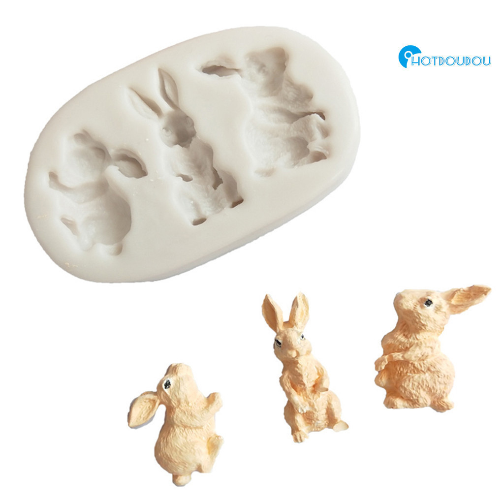 復活節 彩蛋 兔子翻糖蛋糕烘焙矽膠模具 巧克力裝飾DIY滴膠黏土模