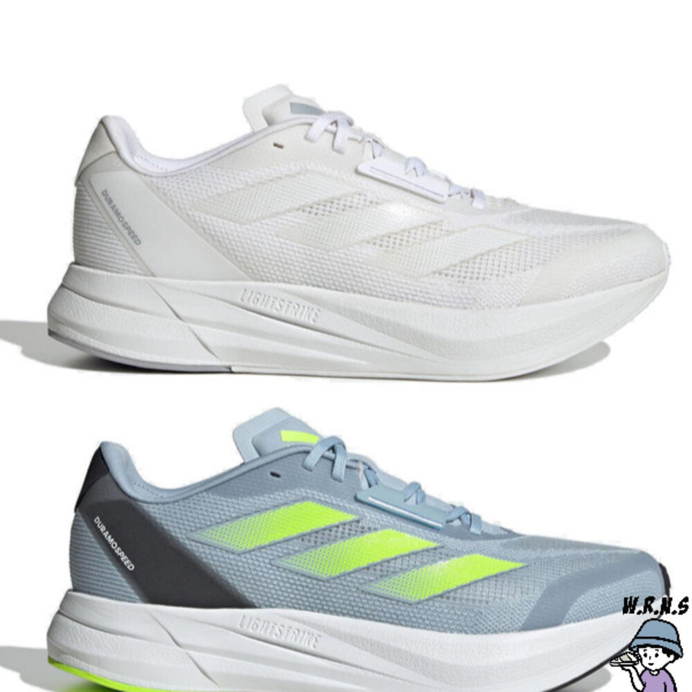 Adidas 男鞋 慢跑鞋 Duramo Speed 白/藍IE9671/IE9672