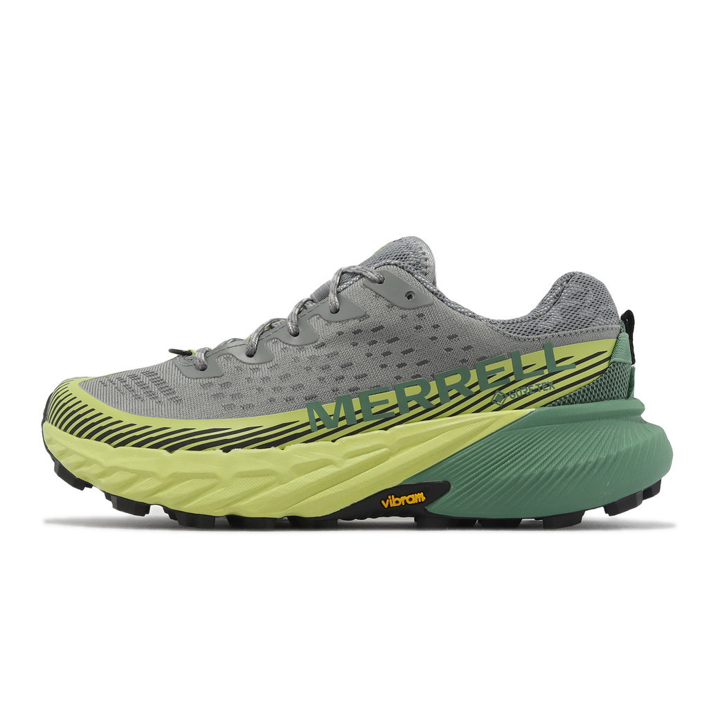 Merrell 戶外鞋 Agility Peak 5 GTX 防水 灰 黃綠 黃金大底 女鞋 登山健走 ML067792