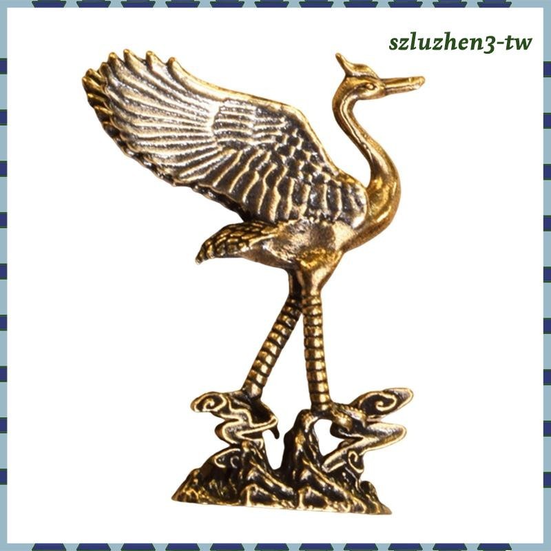 [SzluzhenfbTW] 銅起重機雕像迷你起重機裝飾雕像書房書桌金屬雕像