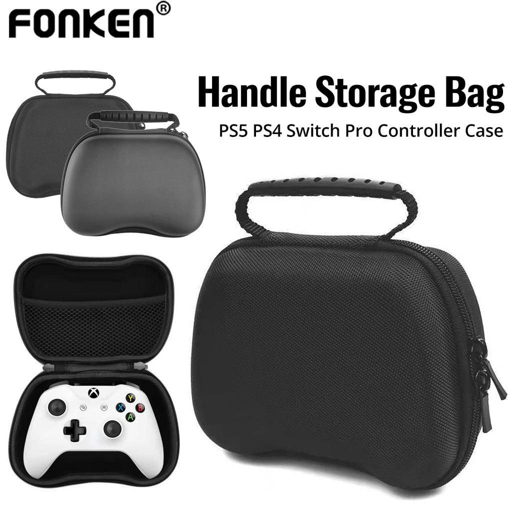 Fonken PS5遊戲手柄收納包防震拉鍊保護套便攜 Xbox Switch Pro PS3 PS4 PS5遊戲手柄包