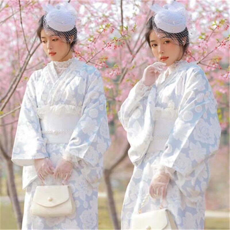 少女 和服 日式 正裝 櫻花 洋裝 日系拍照 洋裝 5件套