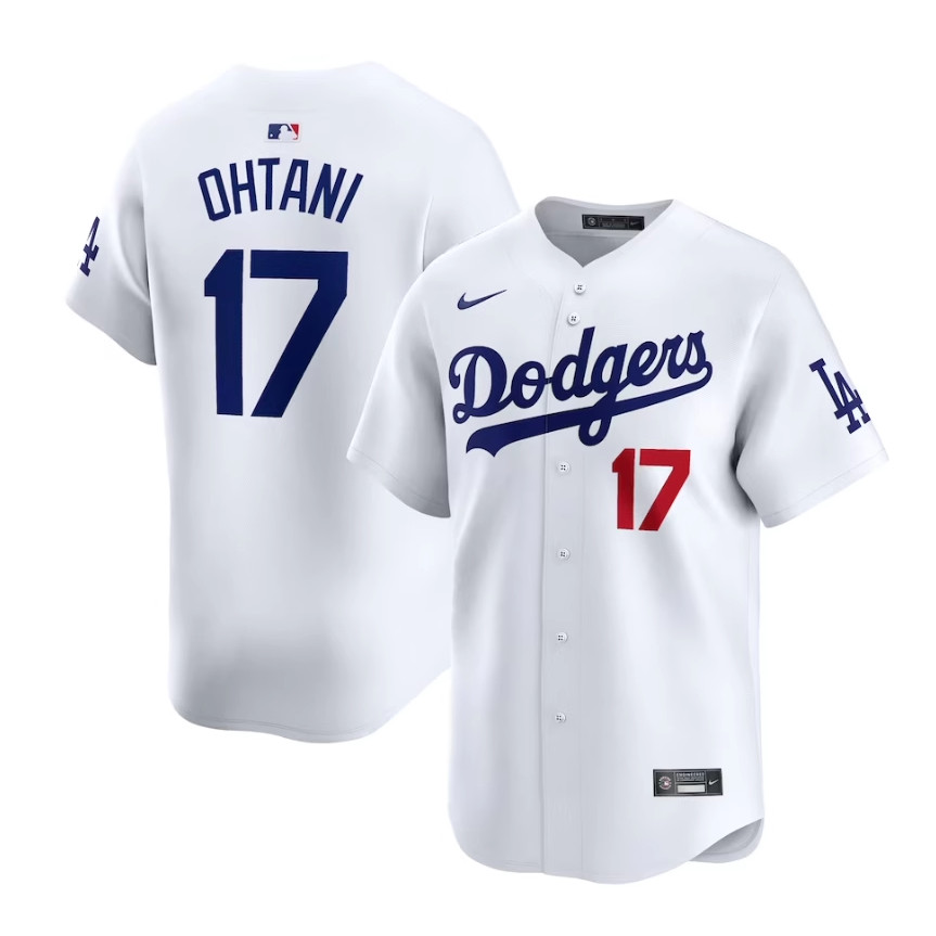 【優選現貨】棒球服#運動服Dodgers球衣道奇隊17號OHTANI棒球服灰藍白色短袖刺繡T恤小外套大尺碼