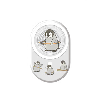 Magsafe強磁啪嗒磁吸手機支架可愛泡泡氣囊摺疊伸縮女卡通 小企鵝