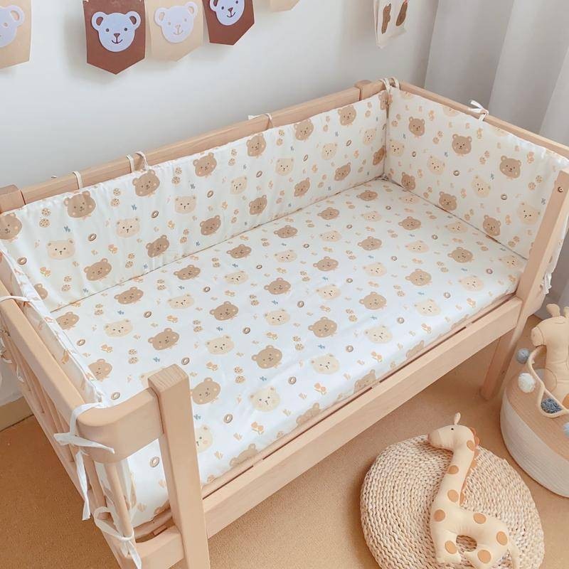 嬰兒床床圍防撞棉純棉寶寶兒童拼接床圍擋布軟包小床圍欄加厚a類