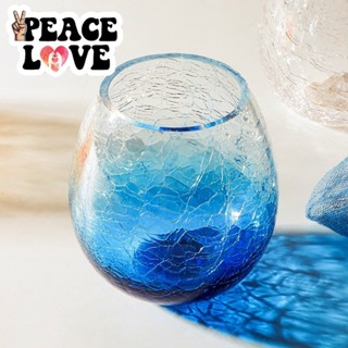 🍻PEACE酒吧🍻藍色冰裂星空玻璃杯水杯女可愛ins風杯子早餐杯啤酒杯牛奶咖啡杯
