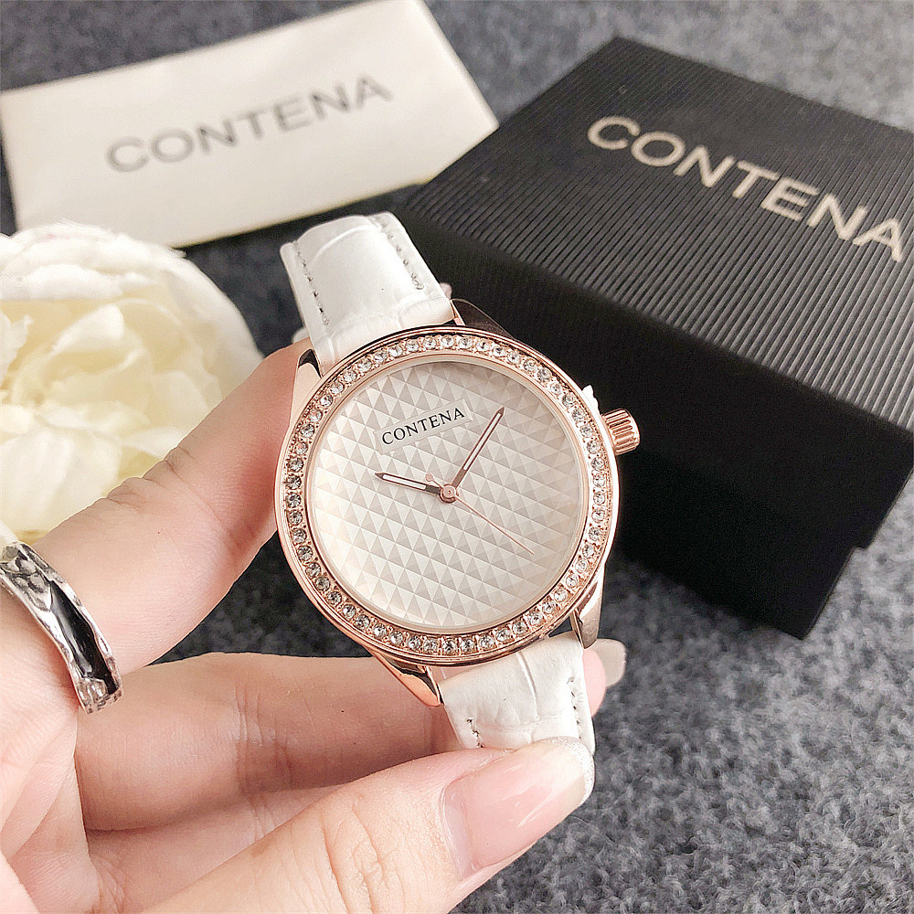 Rodreason 名牌手錶時尚鑽石女士手錶經典簡約高級皮革錶帶手錶商務禮品 3
