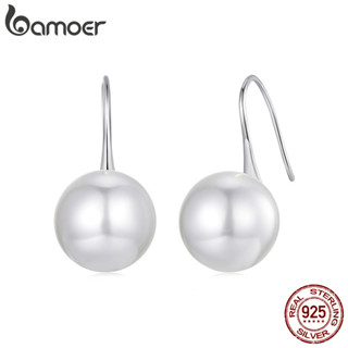 Bamoer 925 純銀耳環高跟鞋珍珠設計珠寶禮物女士