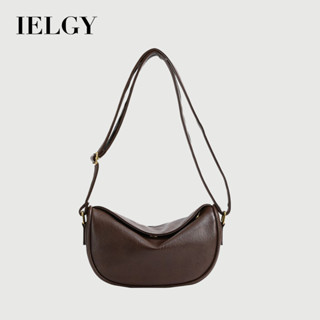 IELGY 軟面時尚斜揹包 休閒百搭斜挎餃子包 通勤個性流行