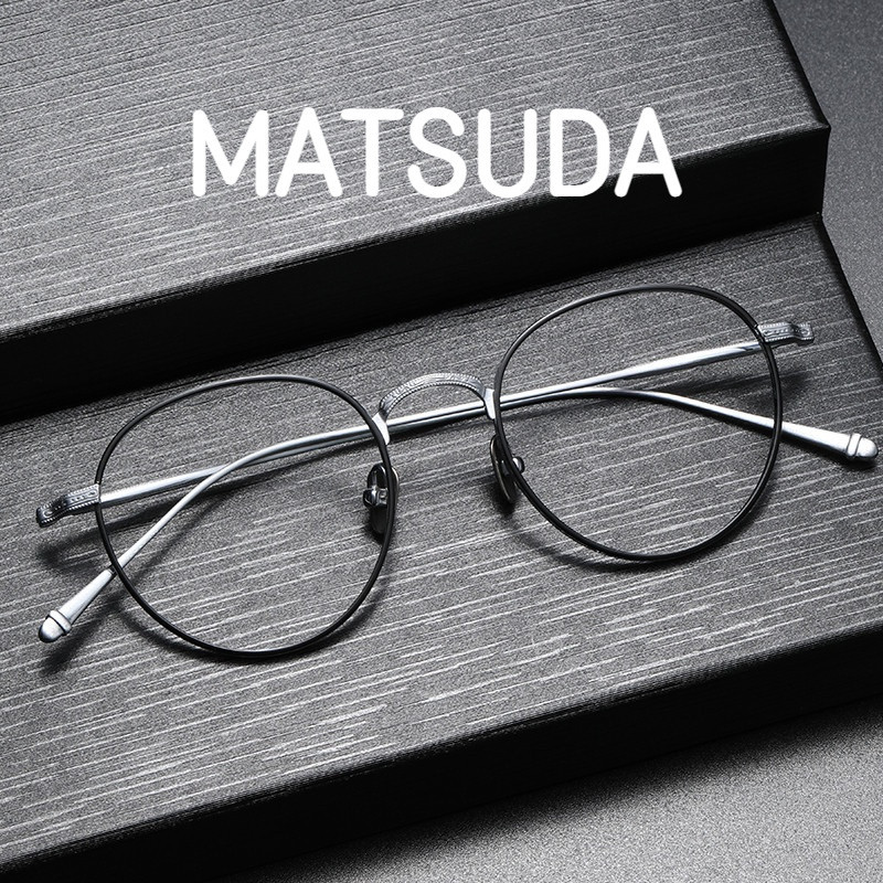 【TOTU眼鏡】MATSUDA松田 純鈦眼鏡框 M3085復古橢圓眼鏡 近視眼鏡