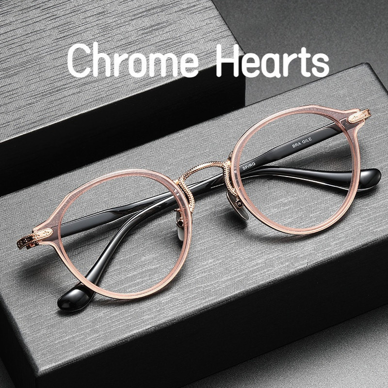 【Ti鈦眼鏡】Chrome Hearts克羅心眼鏡同款 精雕細膩花紋眼鏡框 全框眼鏡 防藍光眼鏡架 鏡框男生 鈦鏡框男