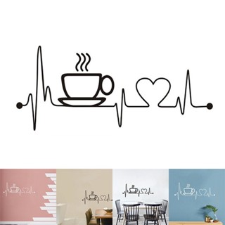 Mulitibuys-創意咖啡杯pvc牆貼咖啡廳廚房擺件26*58cm可拆卸